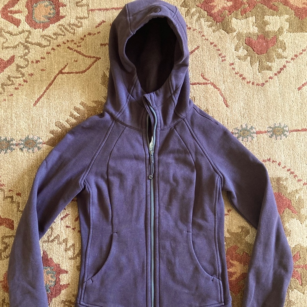 Size 4 Lulu brown- Lululemon Espresso dark brown Scuba Full Zip fitted 2024
